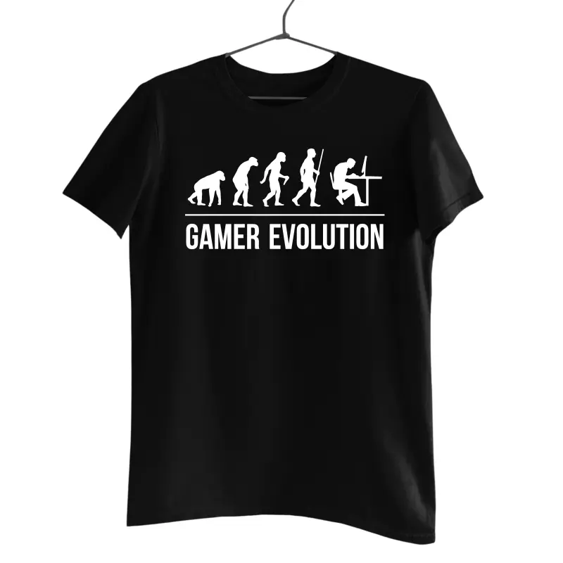 Evolution gamer, tricou cu mesaj